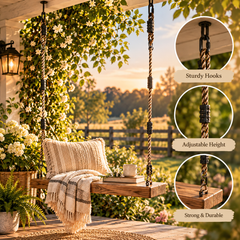 Single wooden swing